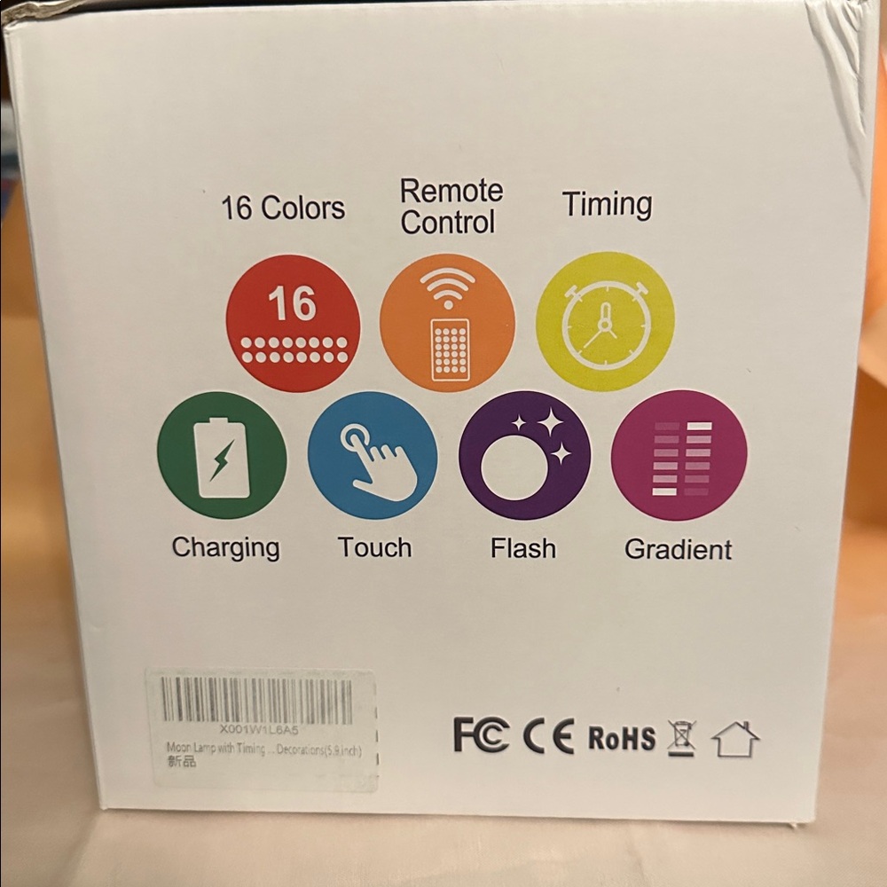 16-Color LED Moon Light Lamp with Remote - Picture 2 of 5